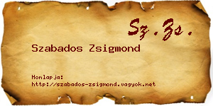 Szabados Zsigmond névjegykártya