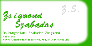 zsigmond szabados business card